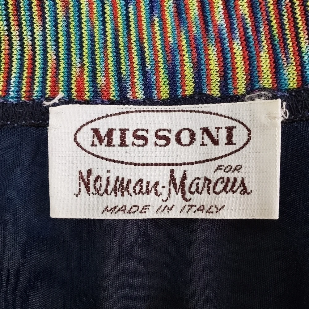 Vintage Missoni for Neiman Marcus Colorful Sequin Pencil Op Art Skirt